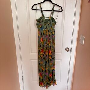 Sincerely Jules Green Floral Strappy Maxi Dress